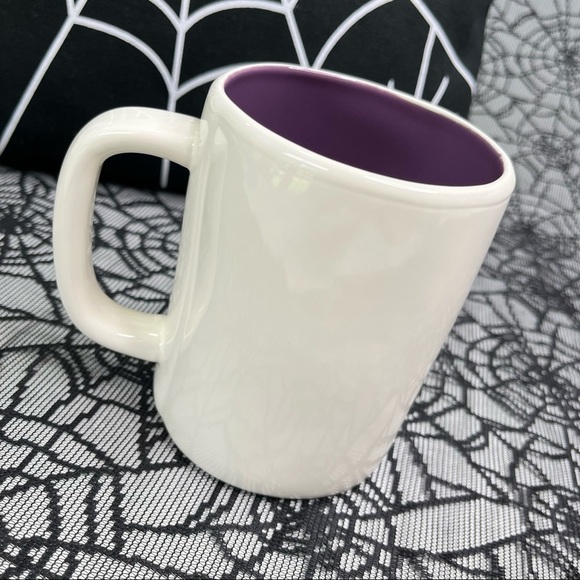 NEW Rae Dunn “PSYCHIC” Haunted Purple Lined White Ceramic Halloween Coffee Mug - Picture 3 of 7
